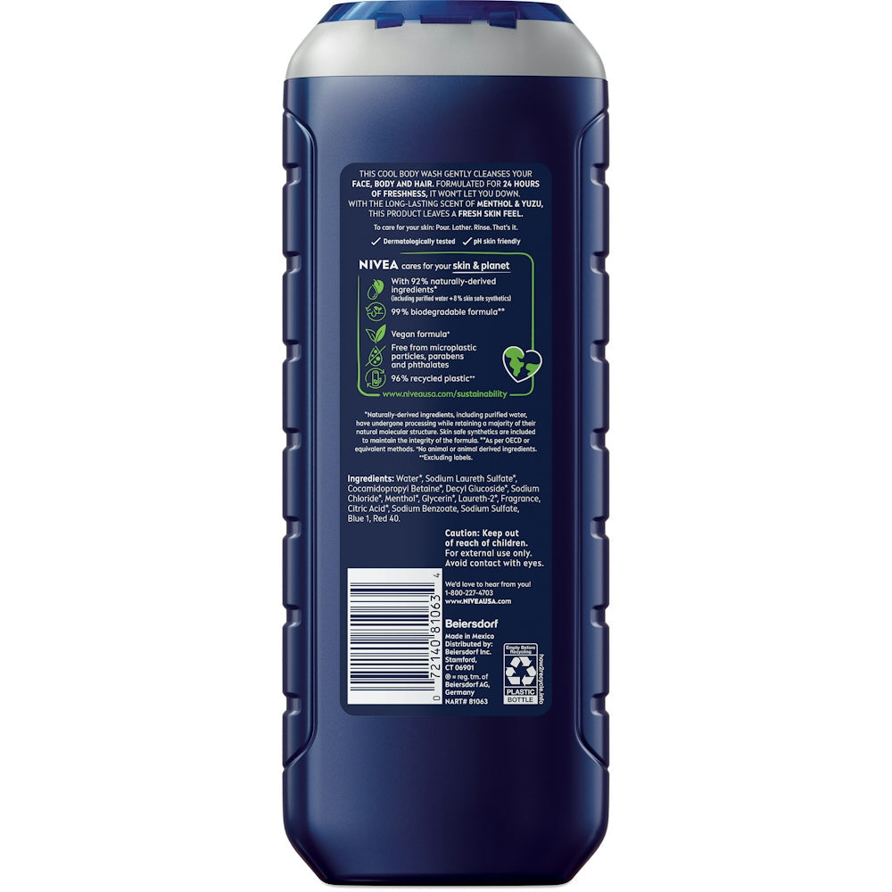 Nivea Men 3-in-1 Duschgel Cool Icy Menthol 500 ml