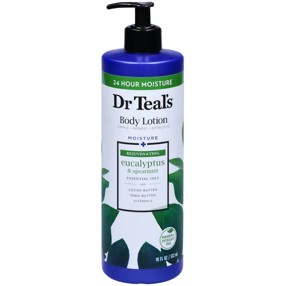 Dr Teal's Belebende Feuchtigkeit, Bodylotion mit Eukalyptus & Supermint, 532 ml