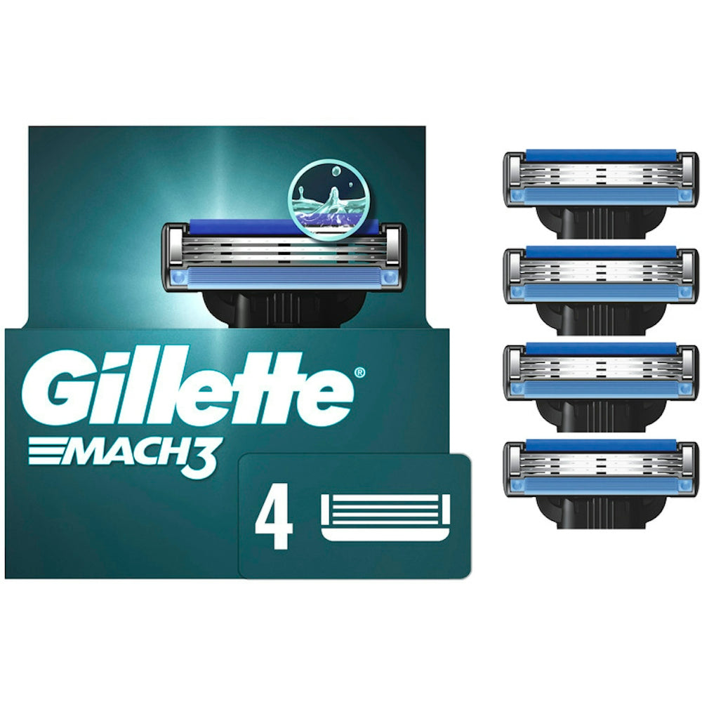 Gillette Mach3 Rasierklingen für Herren, 4 Ersatzklingen