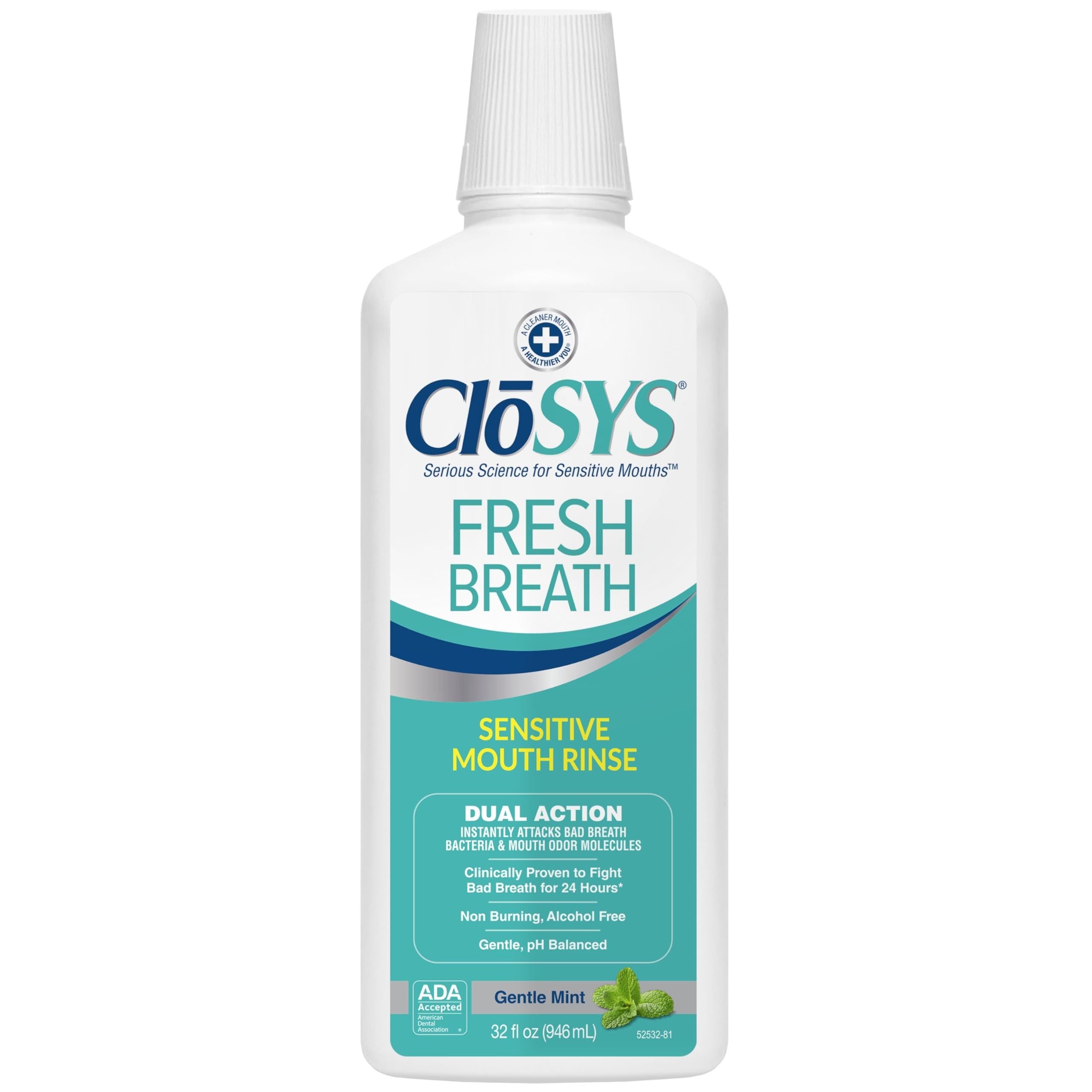Closys Reizfreie Empfindliche Sanfte Minzspülung 946 ml Karton