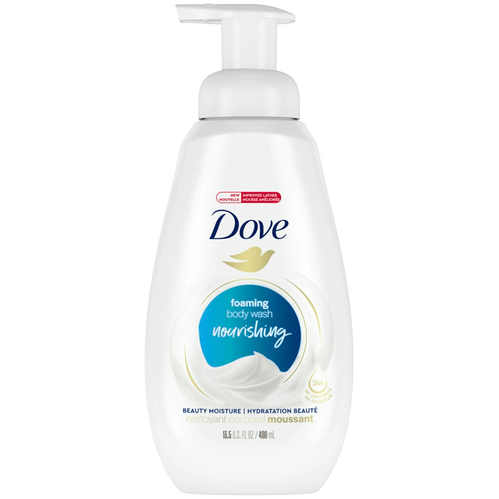 Dove Sofort Schaumendes Tiefenwirksames Feuchtigkeitspflege-Duschgel, Ohne Duftstoffe, 400 ml