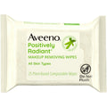 Aveeno Positively Radiant ölfreie abschminkende Gesichtstücher, 25 Stück