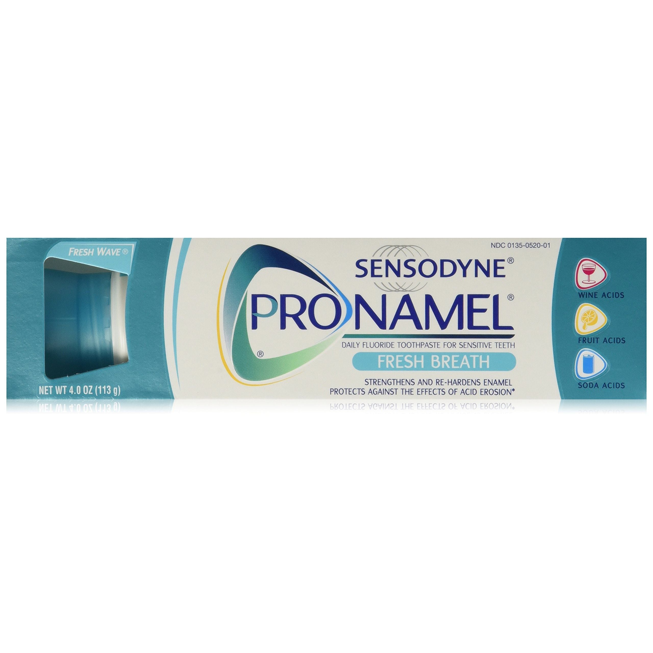 Sensodyne Pronamel Zahncreme Frischer Atem, Fresh Wave, 113 g – Linderung bei schmerzempfindlichen Zähnen