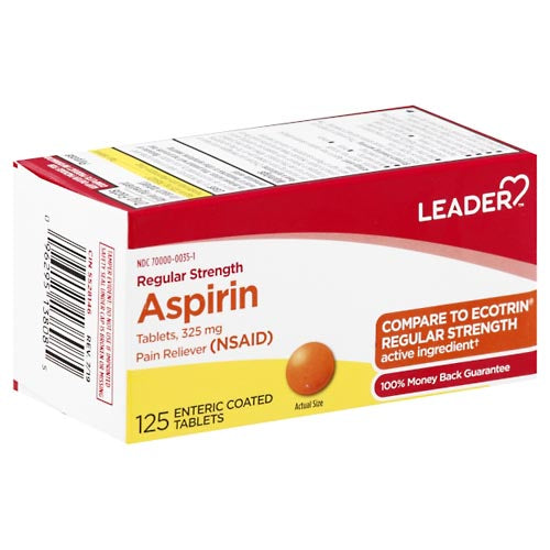 Leader Regular Stärke Aspirin 325 mg, magensaftresistente Tabletten