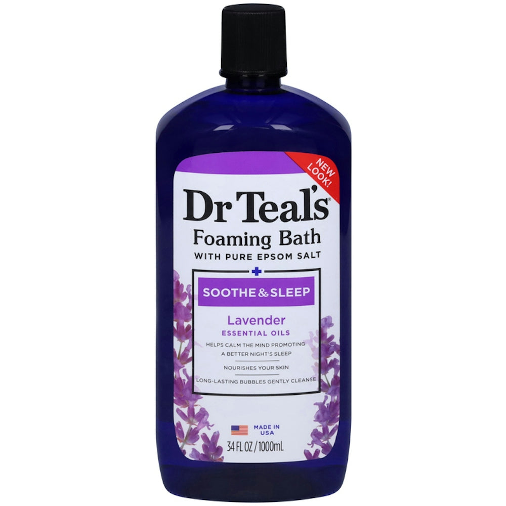 Dr. Teal's Soothe & Sleep Lavendel Schaumbad mit reinem Bittersalz 1005 ml