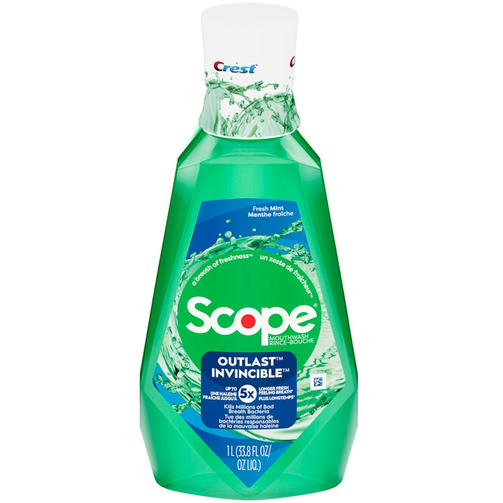Crest Scope Outlast Mundspülung Lang anhaltende Minze für frischen Atem, 1 l