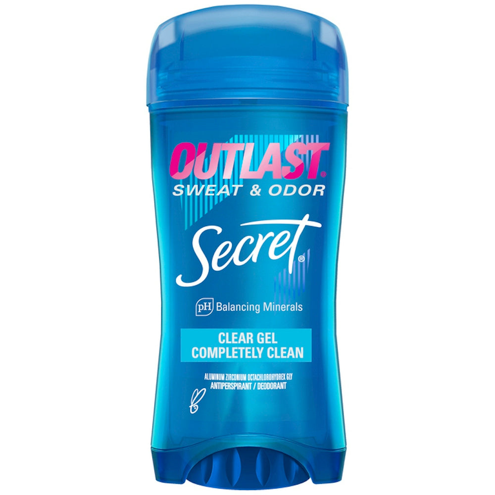 Antitranspirant/Deodorant Secret, plotësisht i pastër, djersë dhe aromë, xhel transparent 2.6 Oz
