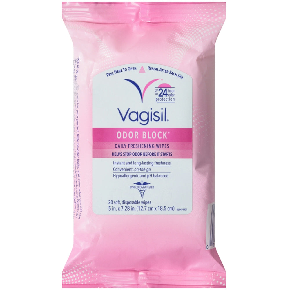 Vagisil Odor Block Tägliche Frische-Tücher – 20 Stück