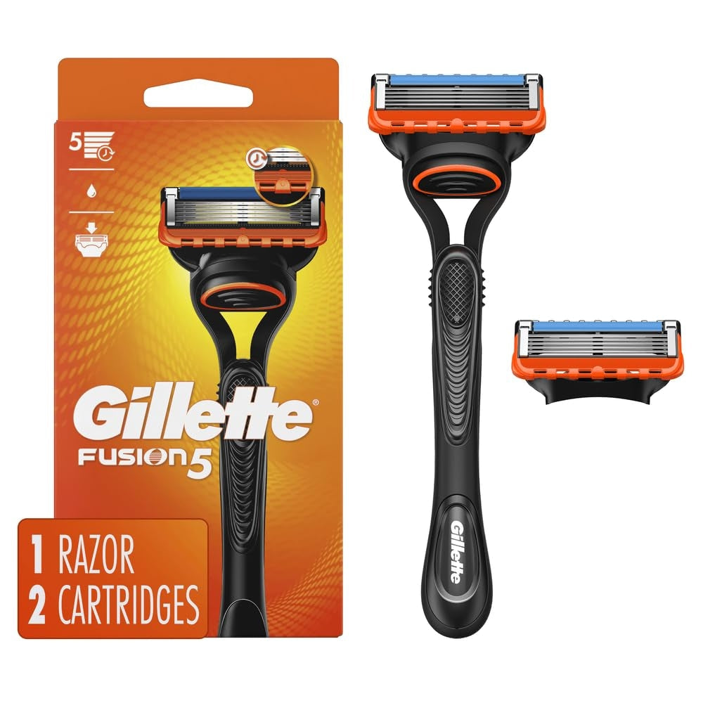 Gillette New) Fusion 5 Rasierklingen für Herren - 2 Klingen