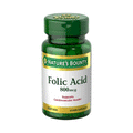 Nature's Bounty Acidi Folik 800 Mcg Suplement Vitaminash me Forcë Maksimale - 250 Tableta