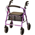 NOVA Zoom 22" Lartësi sediljeje Rollator i palosshëm me rrota 8" - KUTI E HAPUR VIOLET