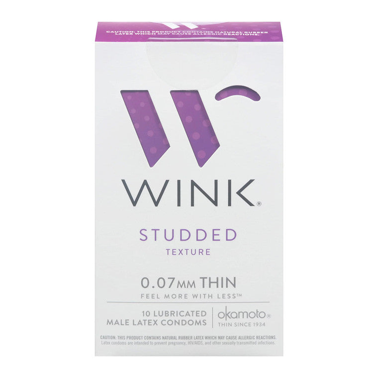 Wink Noppen Kondome – Zusätzliche Stimulation & Vergnügen, 10 Stück