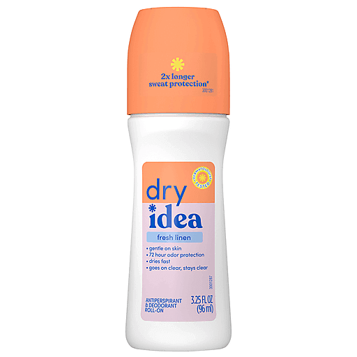 Dry Idea Antitranspirant & Deodorant, Roll-on, Puderfrisch 3.25 fl oz