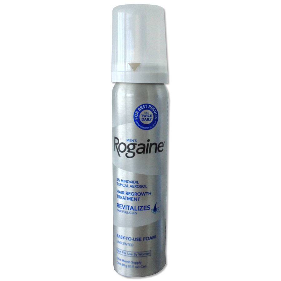 Rogaine Herren 5% Minoxidil topisches Aerosol Haarwuchsbehandlung Schaum, 3-Monats-Vorrat (jede Dose 60 Gramm)