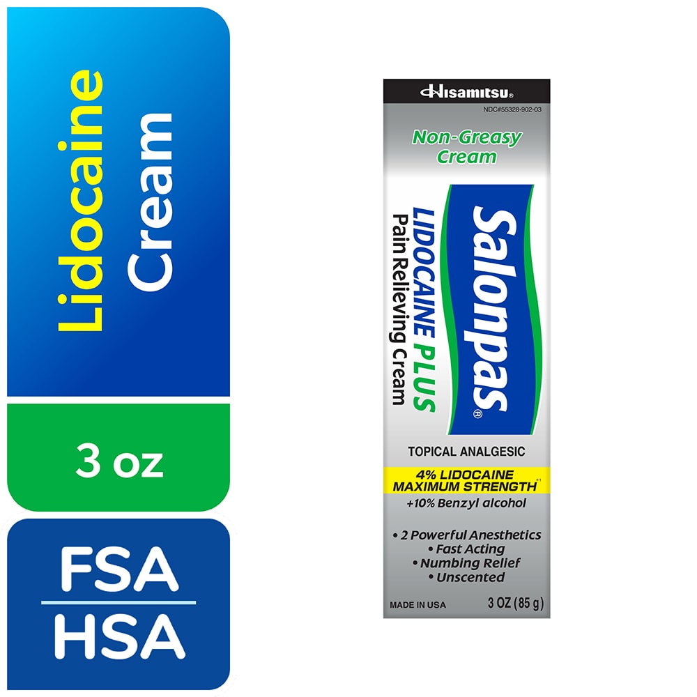 Salonpas Non-fettende Lidocain Plus Schmerzlindernde Creme 3 Oz