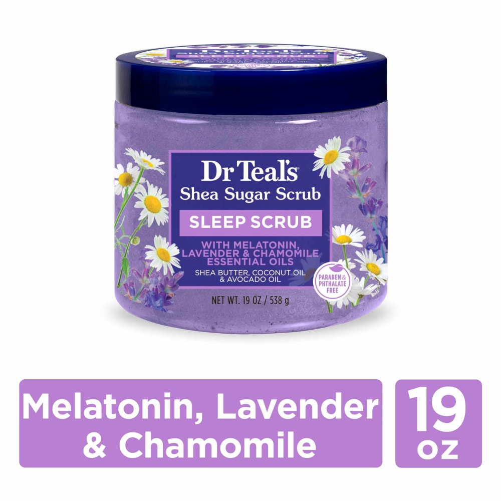 Dr. Teal's Melatonin mit ätherischen Ölen Shea Zuckerpeeling 538g