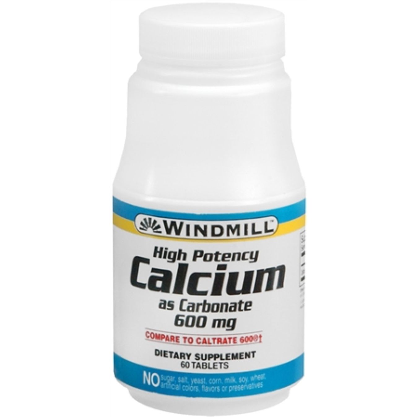 Windmill® Calciumcarbonat 600 mg – Unterstützung der Knochengesundheit (60 Tabletten)