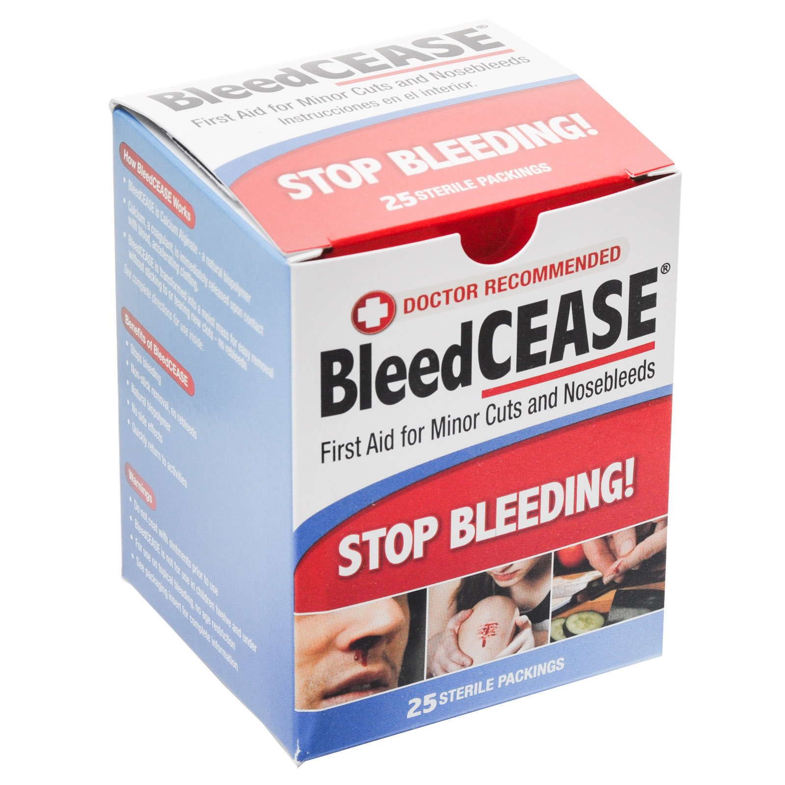 BleedCease Ndihma e parë për prerje dhe gjakderdhje nga hunda, paketime sterile