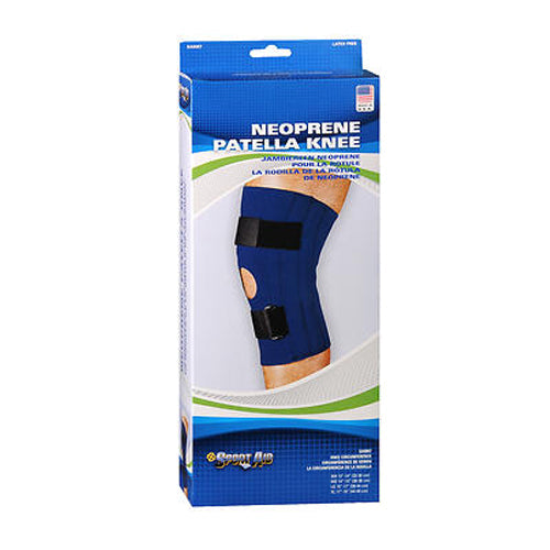 Scott Specialties Sportaid, Mbrojtëse gjuri, Patella e hapur, Neopren blu, Masë e madhe, 15-17 inç