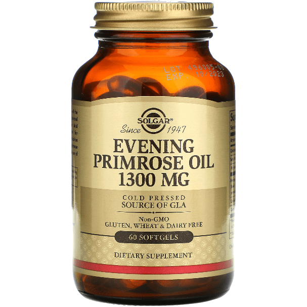 Vaj aguliçeje i mbrëmjes Solgar 1300mg, 60 kapsula të buta