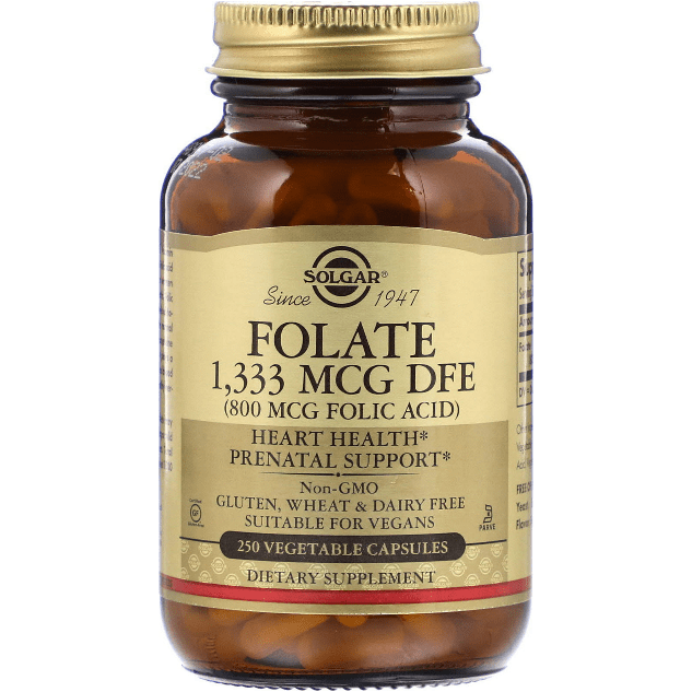 Solgar Folat Acidi Folik 800 mcg - 250 Kapsula Veçetale
