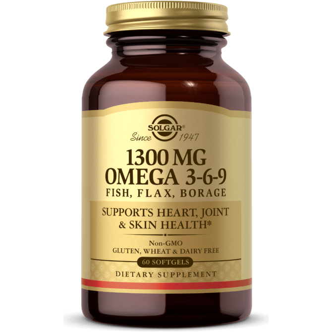 Solgar 1300 mg Omega 3-6-9 60 Kapsula të Buta