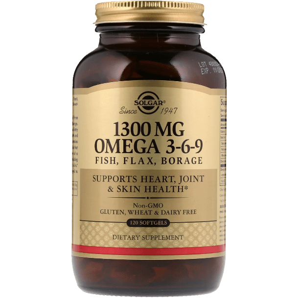 Solgar 1300 mg Omega 3-6-9 120 Kapsula të Buta