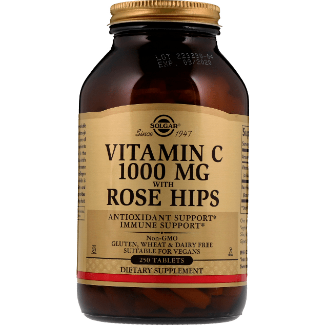 Solgar Vitamin C 1000 mg mit Hagebutten 250 Tabletten
