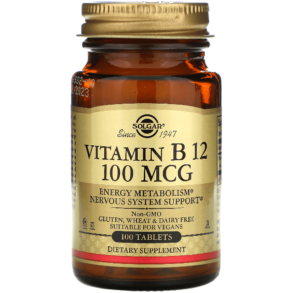 Solgar Vitamin B12 100mcg 100 Tabletten