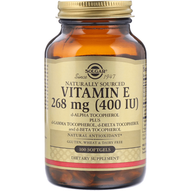 Solgar Vitamin E 268 mg (400 IE) 100 Alpha Softgels