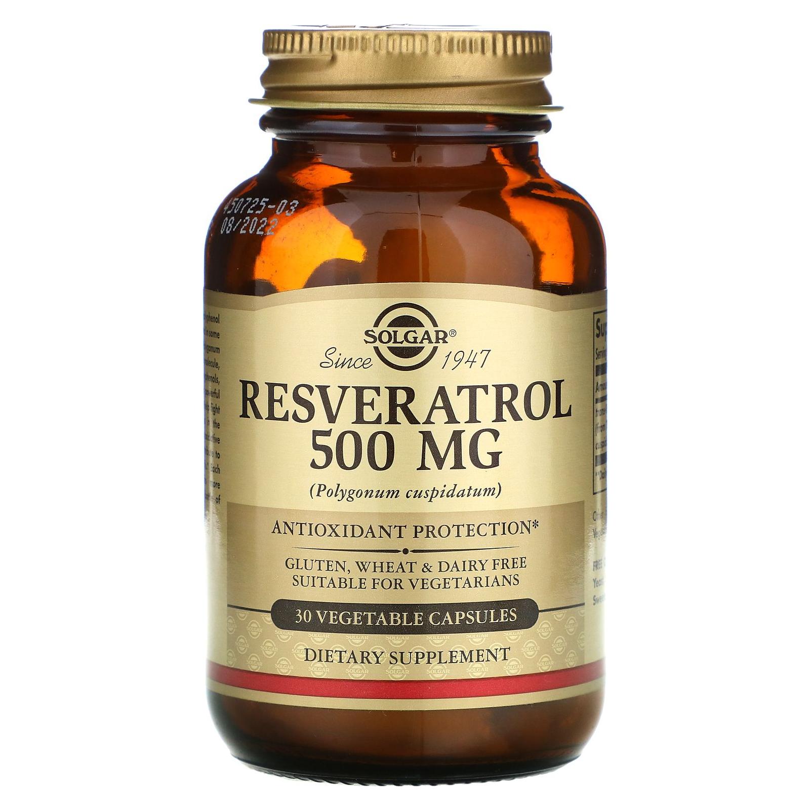 Solgar Resveratrol 500 mg 30 Kapsula Vegjetale