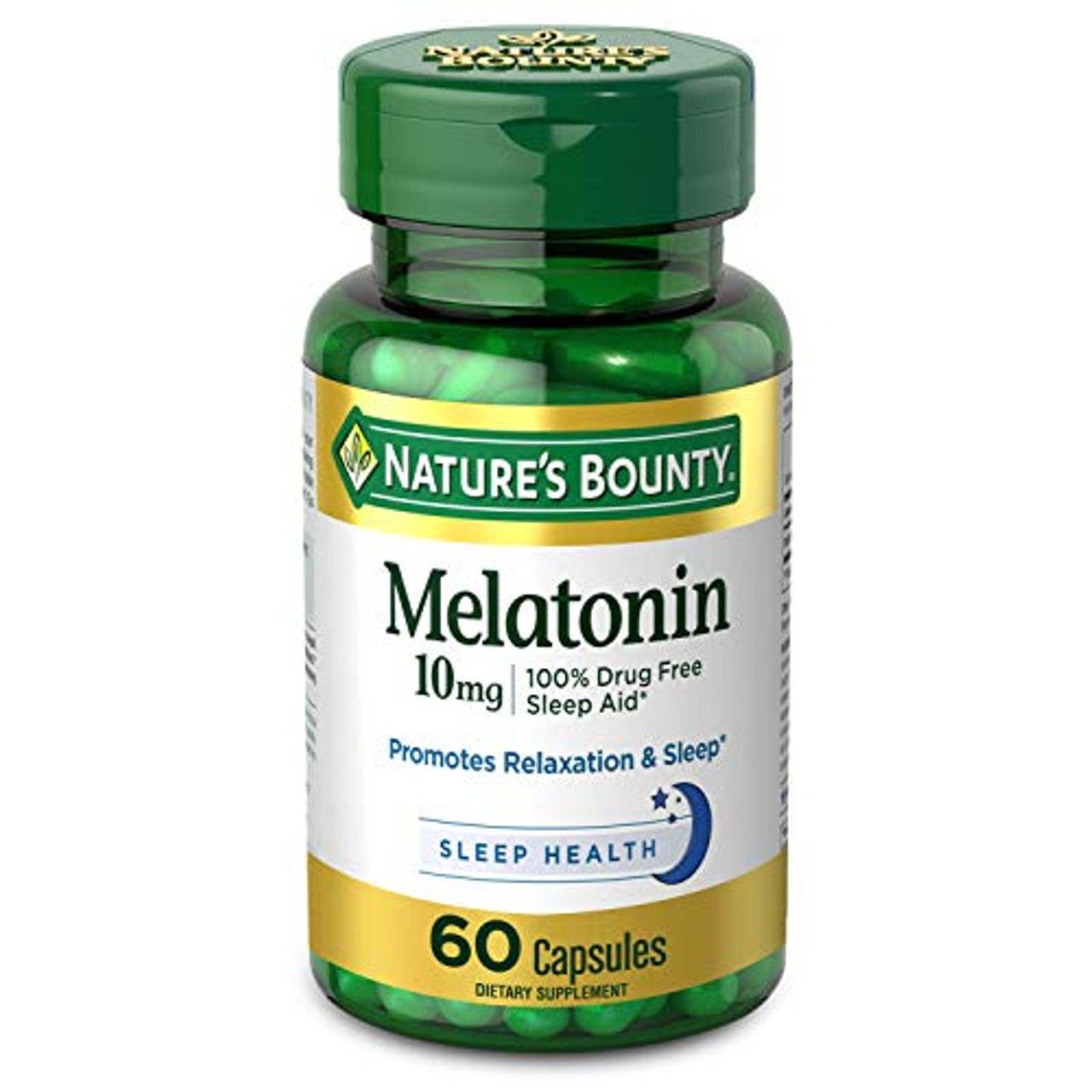 Kapsula për gjumë me melatoninë Nature's Bounty, 10 mg