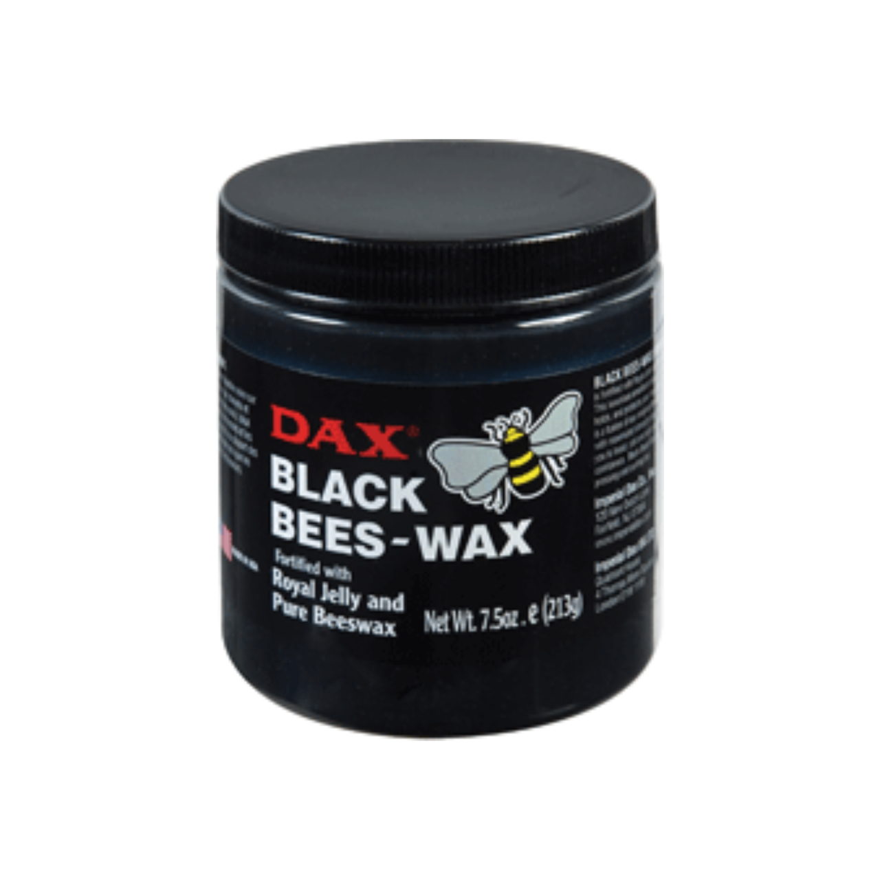 Dylli Stilues DAX Black Beeswax – 7.5 oz, I Fortifikuar me Qumësht Blete për Mbajtje të Fortë