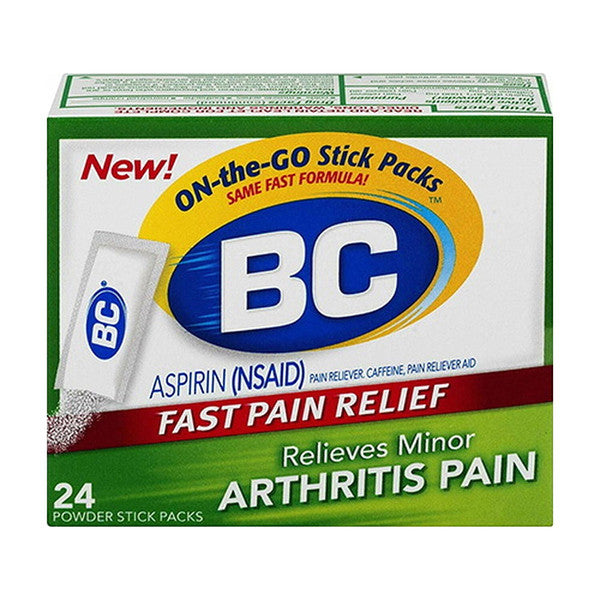 BC Arthritis Strength Schmerzmittel – 1.000 mg schnell auflösendes Pulver, 24 Beutel