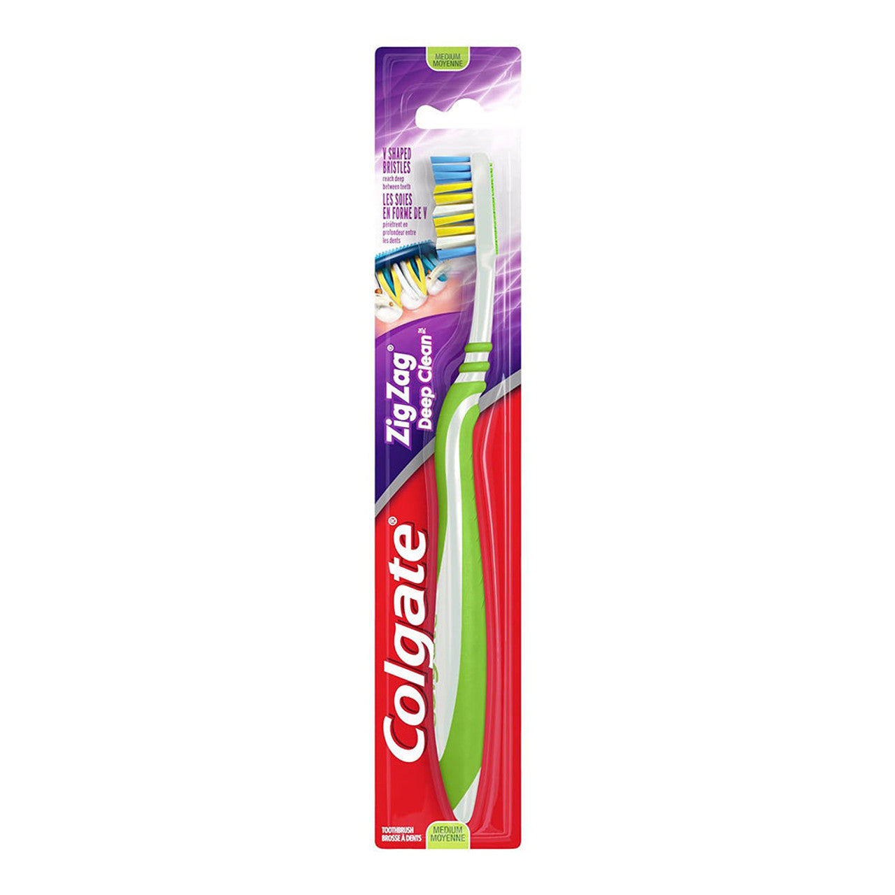 Colgate Wave Zig Zag Tiefenreinigung ganzer Kopf mittel Zahnbürste