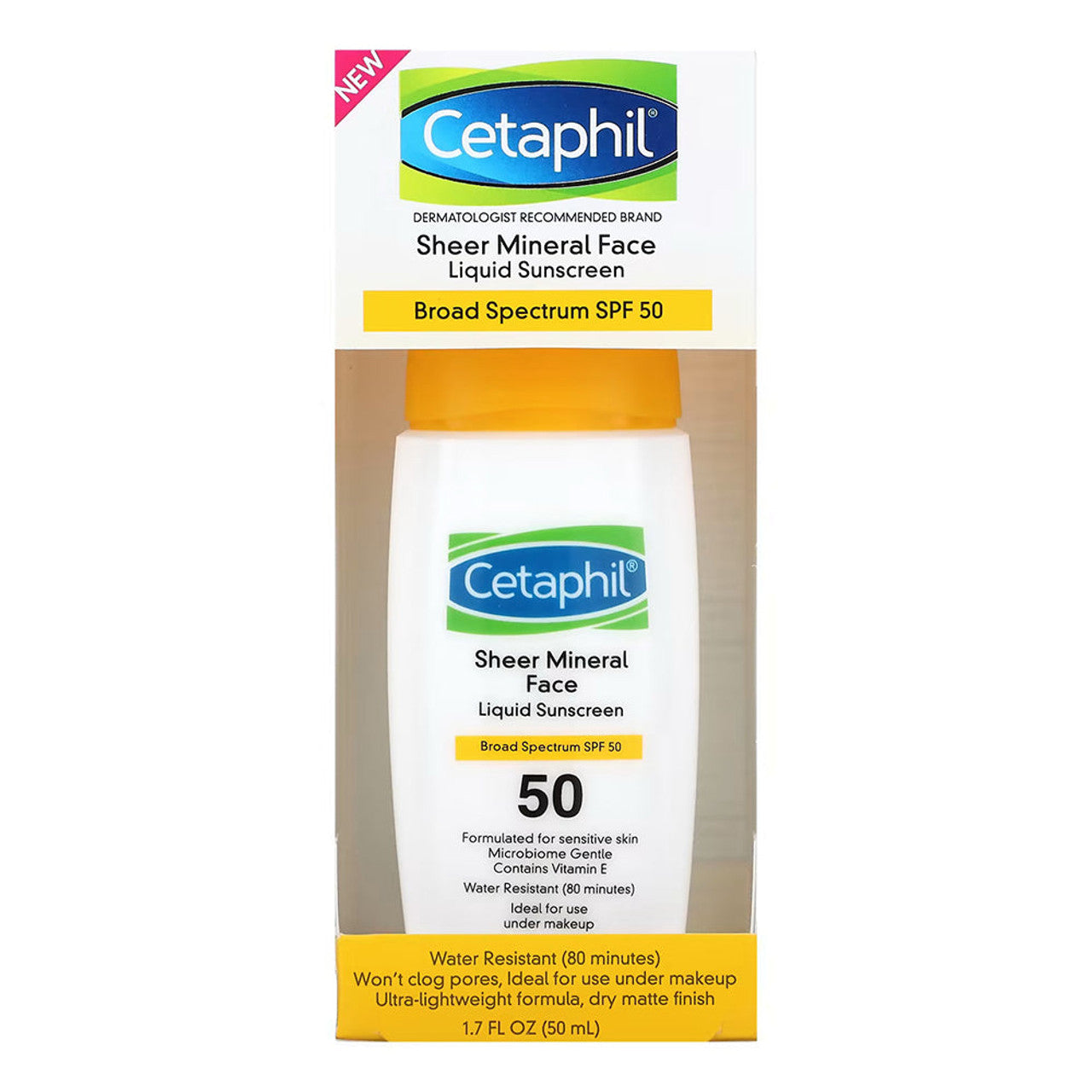 Cetaphil Sheer Mineral Flüssige Gesichts-Sonnencreme LSF 50 – 50 ml