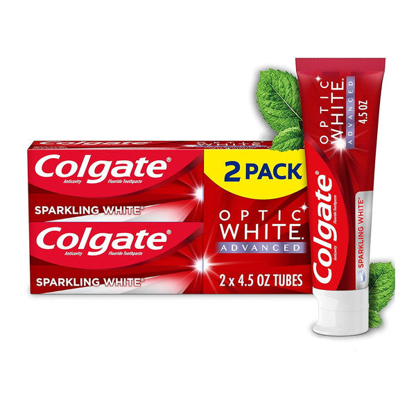 Pasta dhëmbësh zbardhuese e avancuar Colgate Optic White, Sparkling White, 4.5 Oz