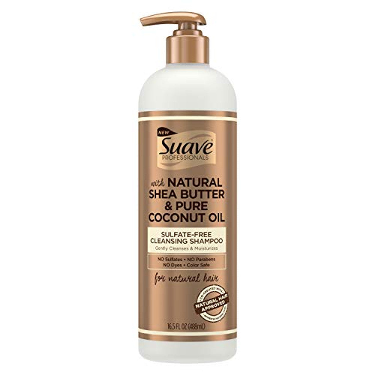 Suave Professionals For Natural Hair Reinigungsshampoo Sulfatfrei Sheabutter und Kokosöl, 488 ml