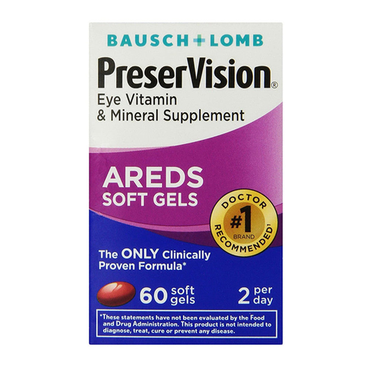 PreserVision AREDS Augen-Vitamin- und Mineralstoffergänzung – 60 Weichkapseln