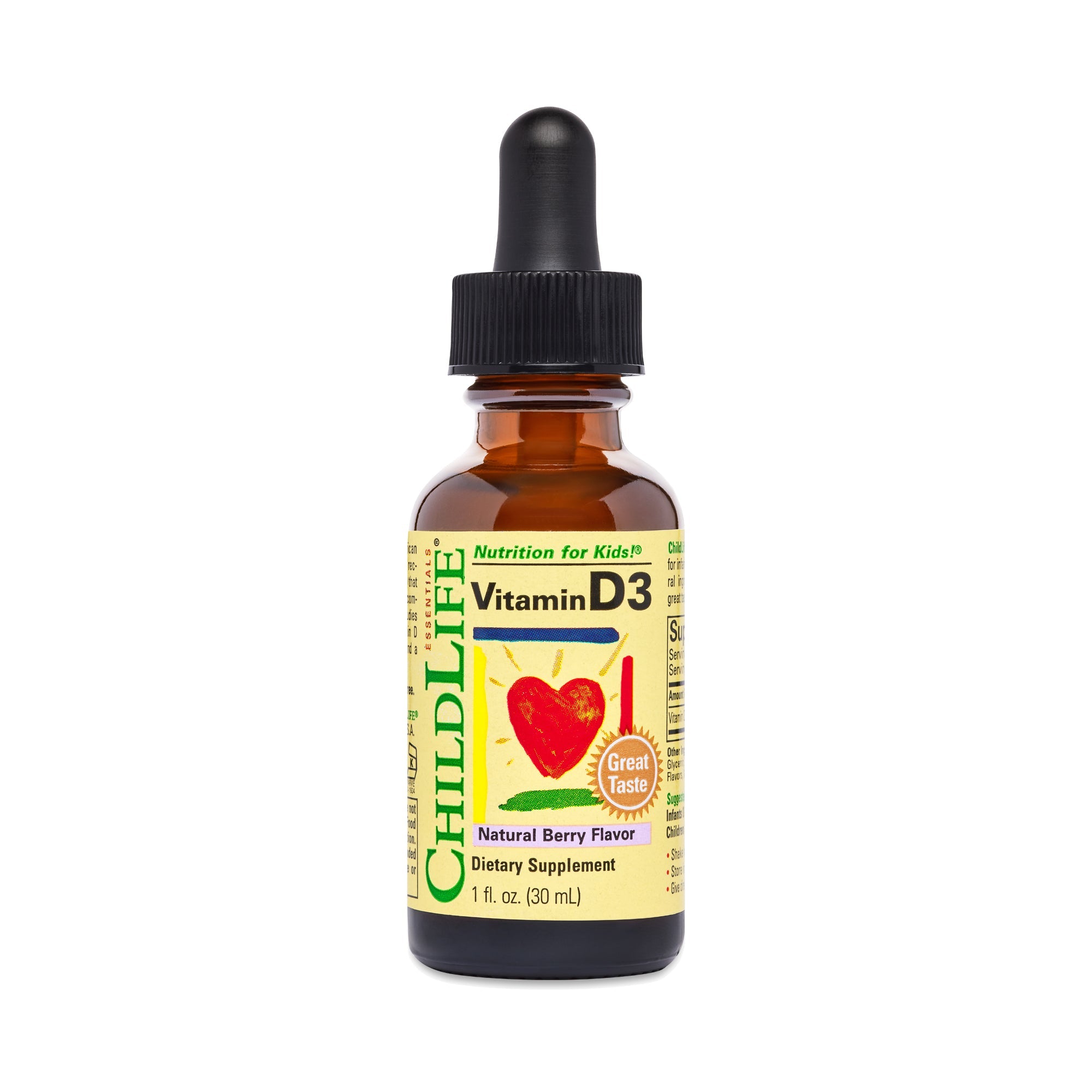 ChildLife® Essentials Flüssiges Vitamin D3 – Natürlicher Beeren-Geschmack