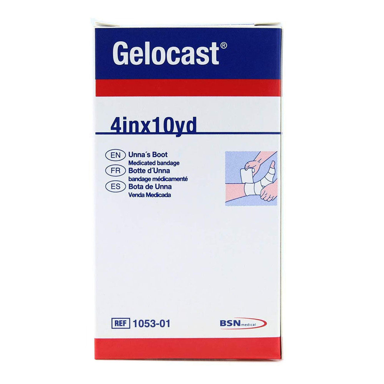 Gelocast Unna-Stiefel-Verband mit Calamin 4" X 10 Yds