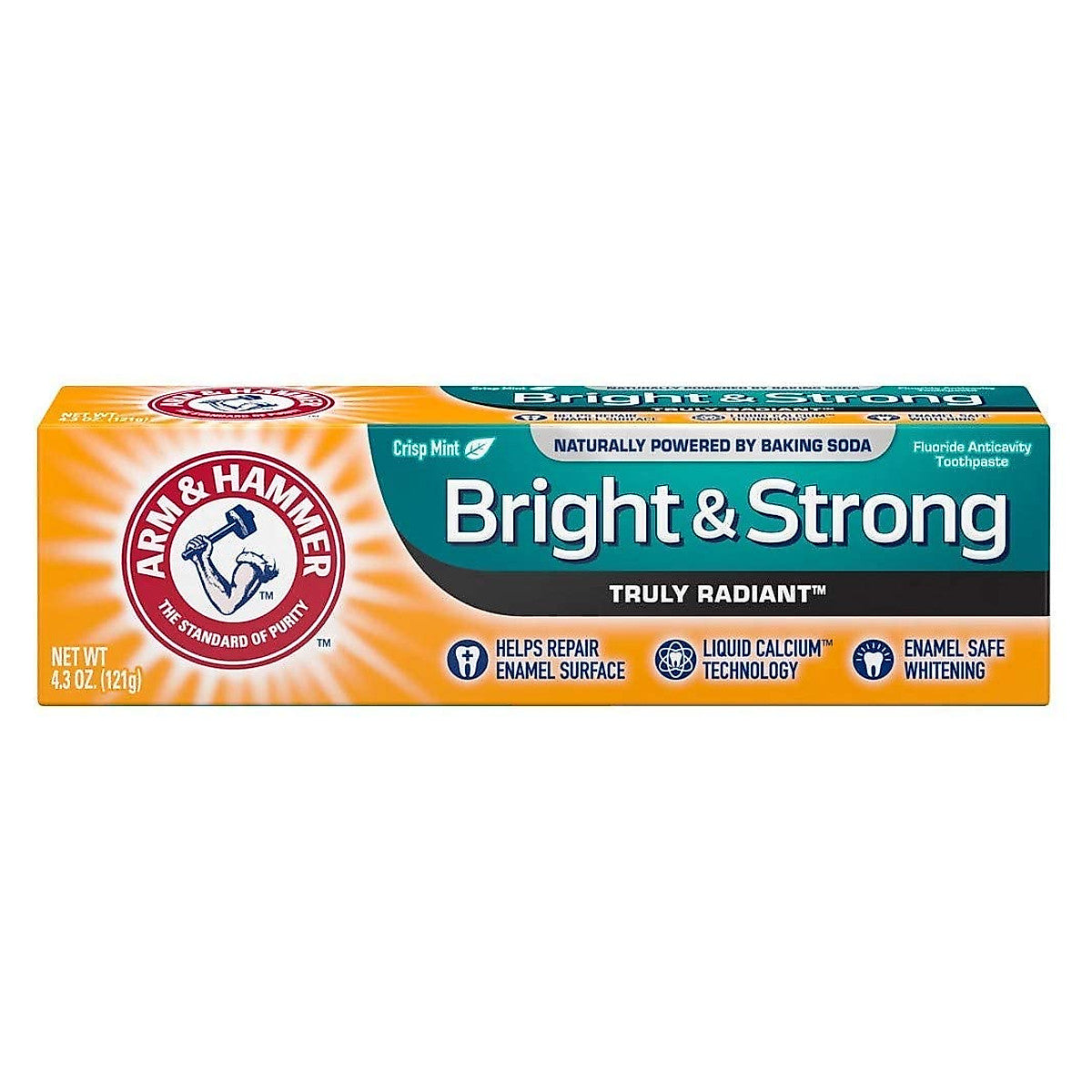 Arm & Hammer Truly Radiant aufhellende und schmelzstärkende Zahnpasta, 121 g Tube