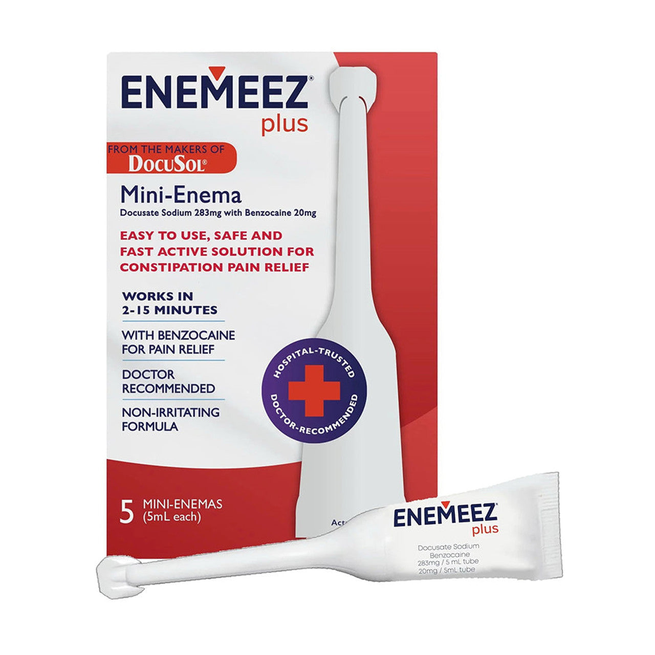 Enemeez Plus Docusol Verstopfung Schmerzlinderung, Mini-Einlauf