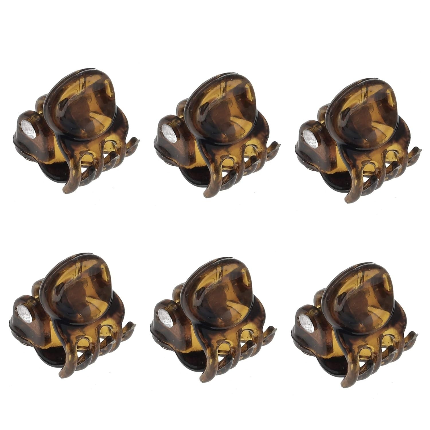 Camila Paris AD115/6 Französische Haarspange für Damen, Set Schildpatt 1,3 cm