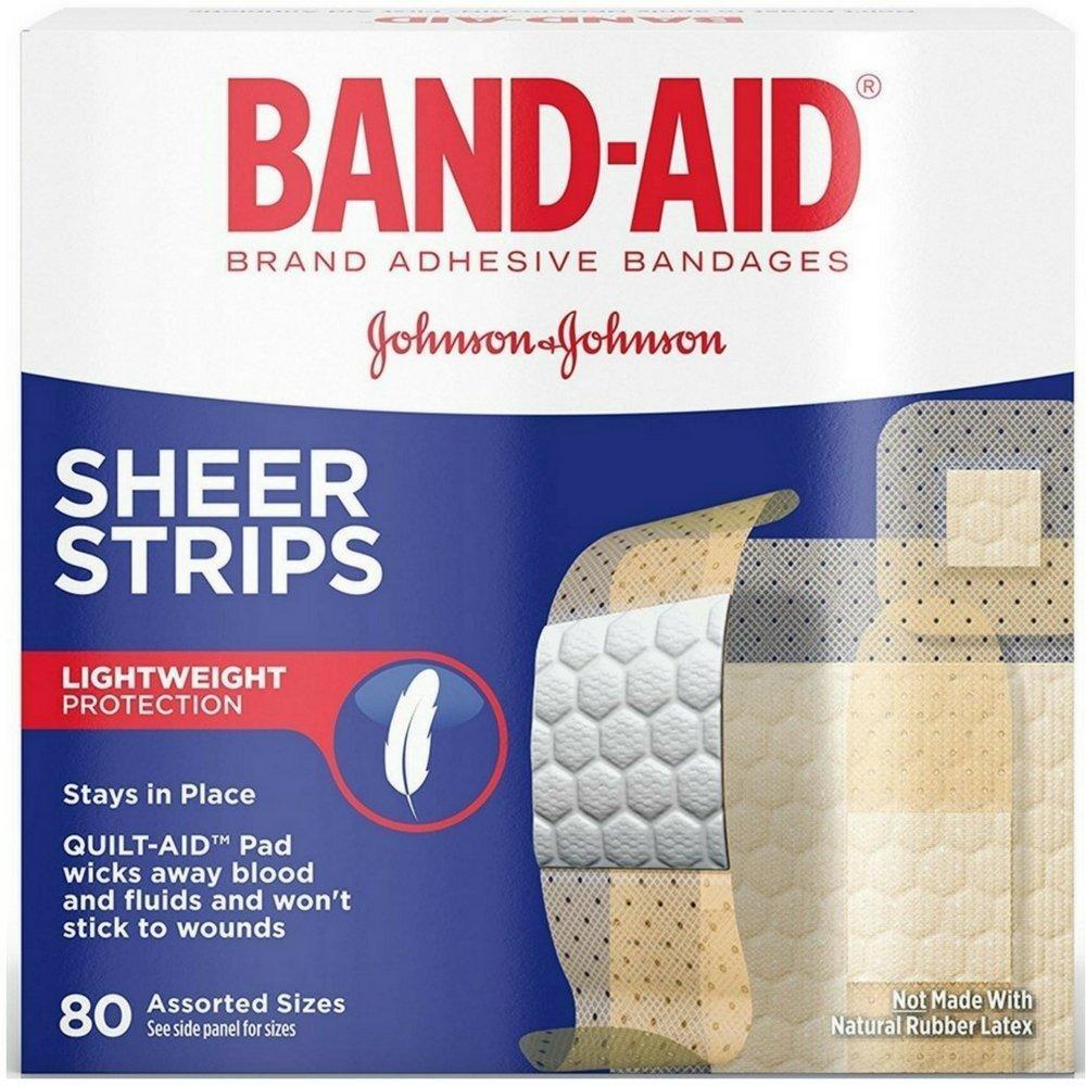 Band-aid Tru-Stay Sheer Leichter Schutz Klebeverbände 80 Stück