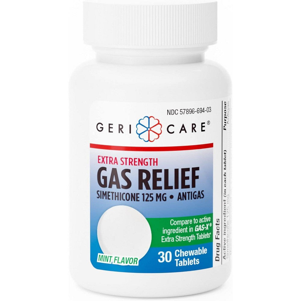 GeriCare® Simethicone 125mg – Lehtësim Ekstra për Gazrat (Me shije menteje)