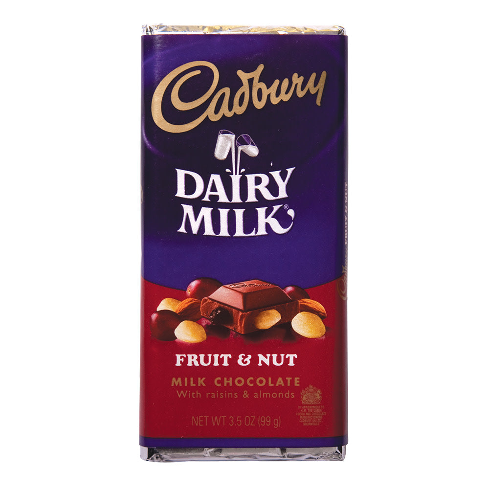  çokollatë qumështi Cadbury me fruta dhe arra 3.5 Oz