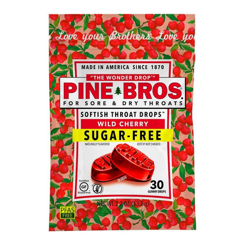 Pine Bros. Halsschmerz-Bonbons Wildkirsche Zuckerfrei