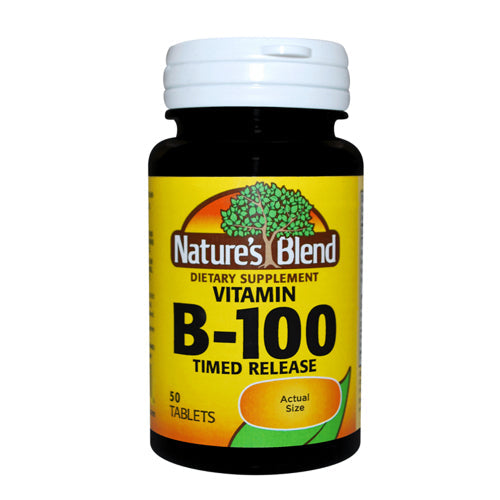 Nature's Blend® B-100 Komplex – Zeitverzögerte Freisetzung – 50 Tabletten