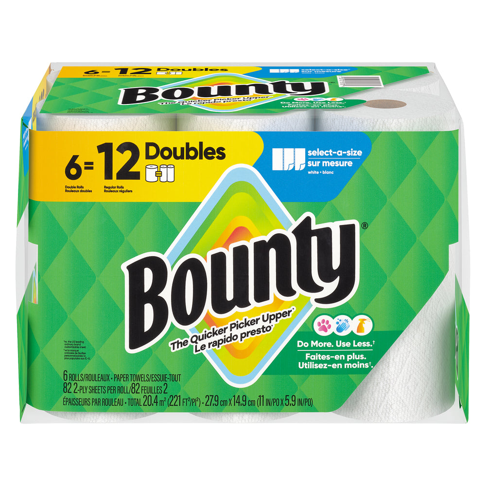 Bounty® Weiß 2-lagig Select-A-Size (Doppelrollen)